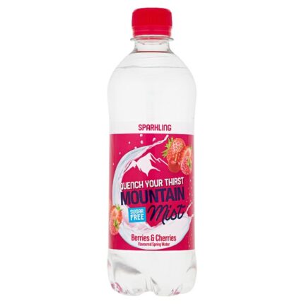 Mountain Mist Berries & Cherries Flavoured Sparkling Spring Water 500ml